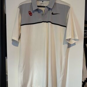 Nike Men's White and Gray Polo Shirt